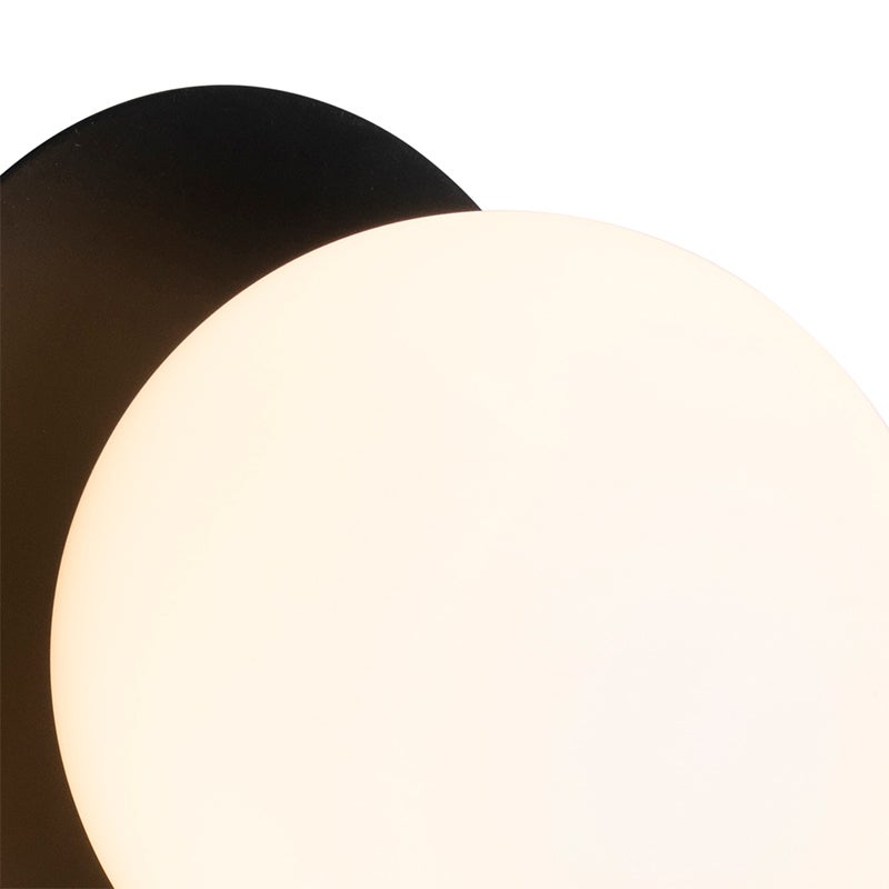 Moderne wandlamp, zwart, IP44 - Cedaric