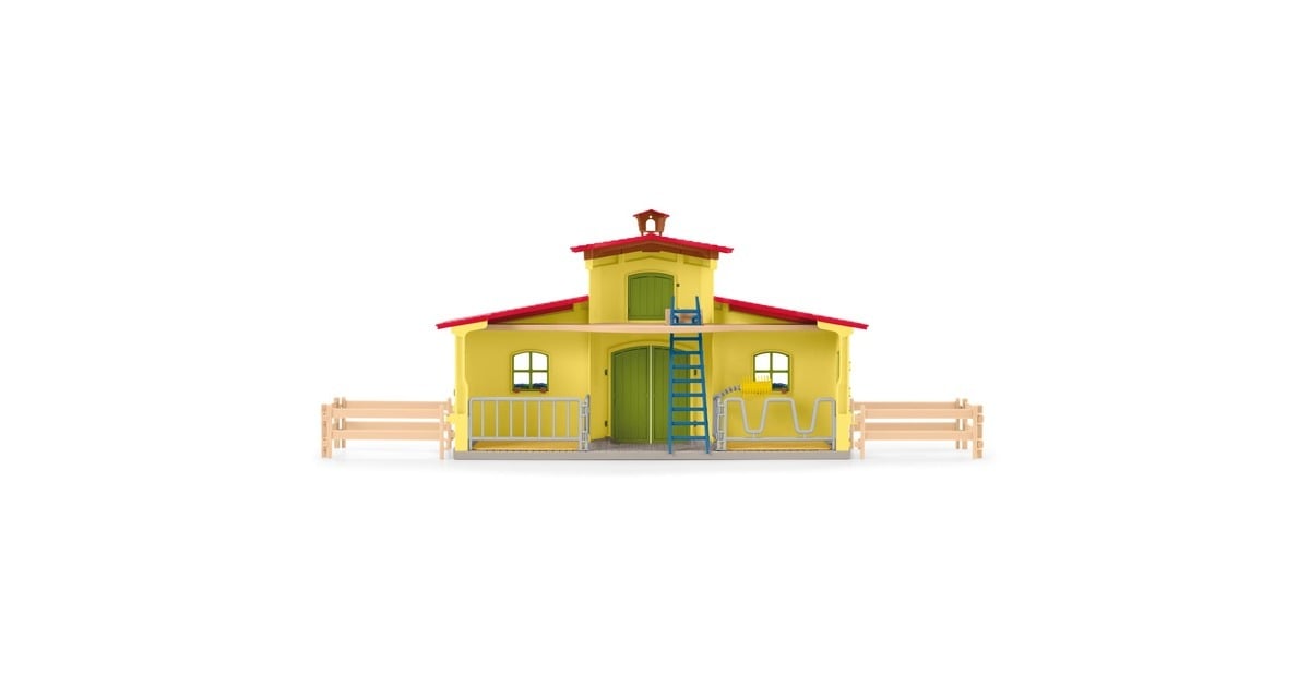 SchleichFarm World - Grote stal, geel speelfiguur