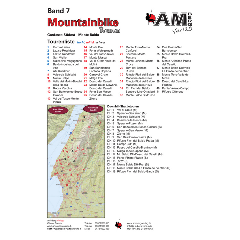 AM-Berg Verlag Gardasee Südost - Monte Baldo MTB Touren