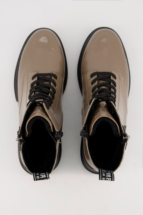 Remonte Crashlack-Boots, Lacklederoptik, Zipper, Weite G