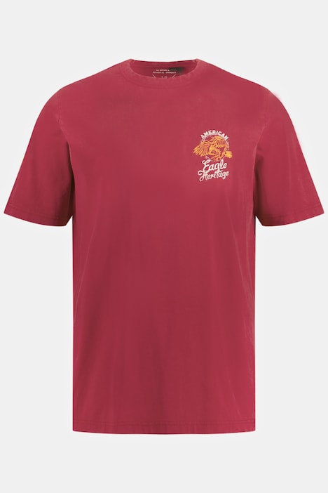 T-Shirt, Halbarm, acid washed, Eagle Print, Rundhals