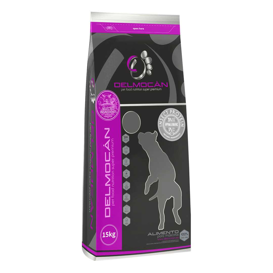 Alimento natural para cães SEM CEREAIS COM PROTEÍNA DE INSETOS (Proteína de insetos sem cereais).
