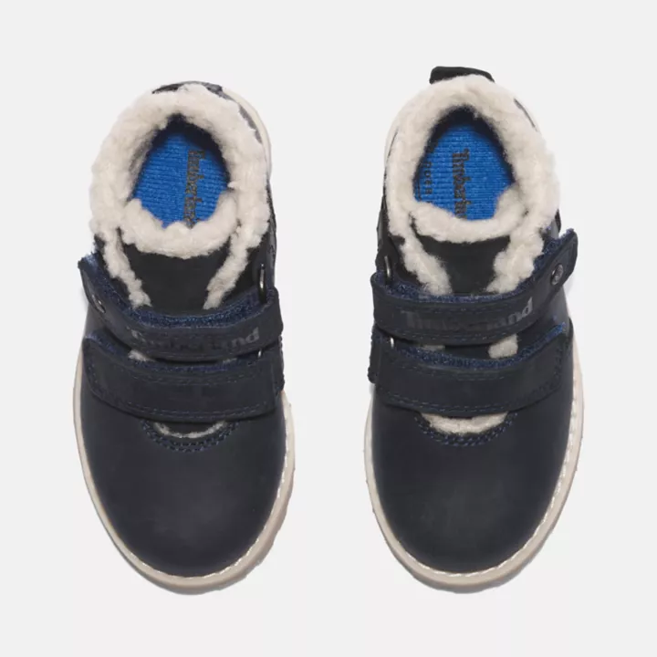 Bota infantil Pokey Pine com fecho de velcro na cor azul marinho.