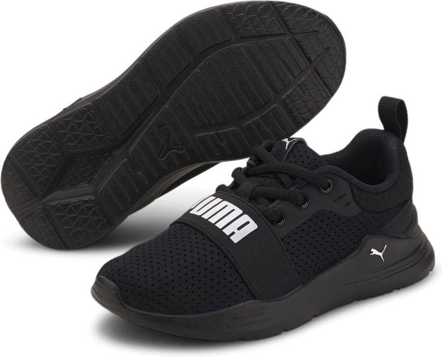 PUMA Wired Run PS Kinder Sneakers Zwart Wit