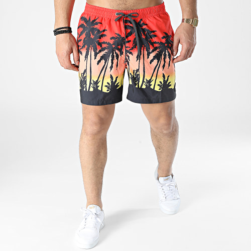 Short De Bain EQYJV03861 Sunset Orange Jaune Noir