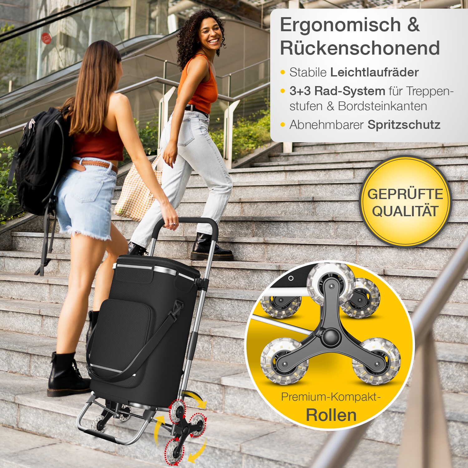aktivshop Treppensteiger-Einkaufsroller Premium