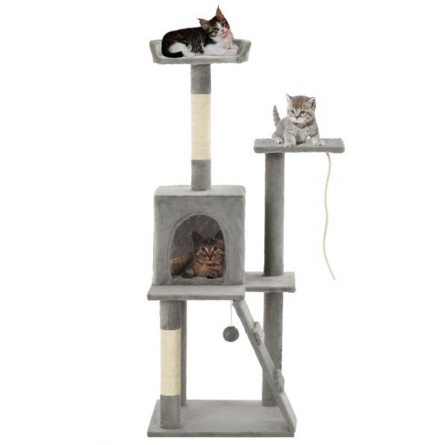 Arranhador de sisal para gatos, cinza