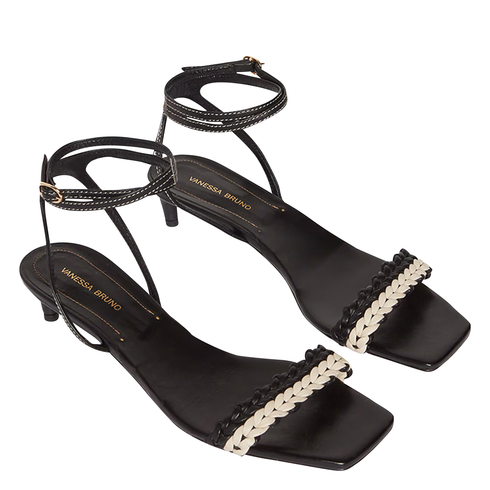 Sandales à talons en cuir | Noir