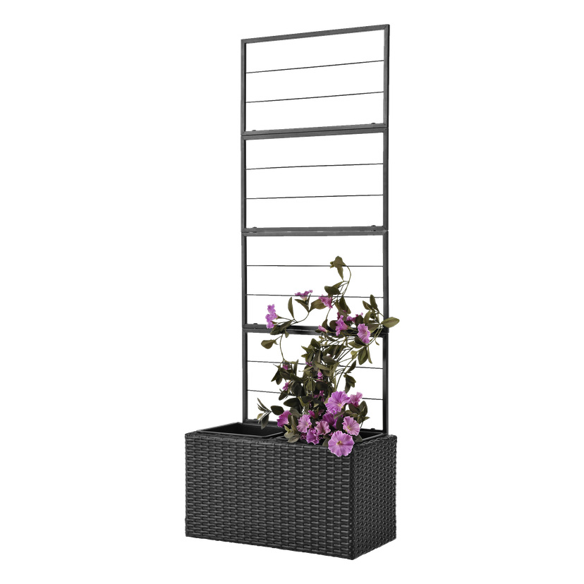 Blomsterkasse med espalier 63x165 cm