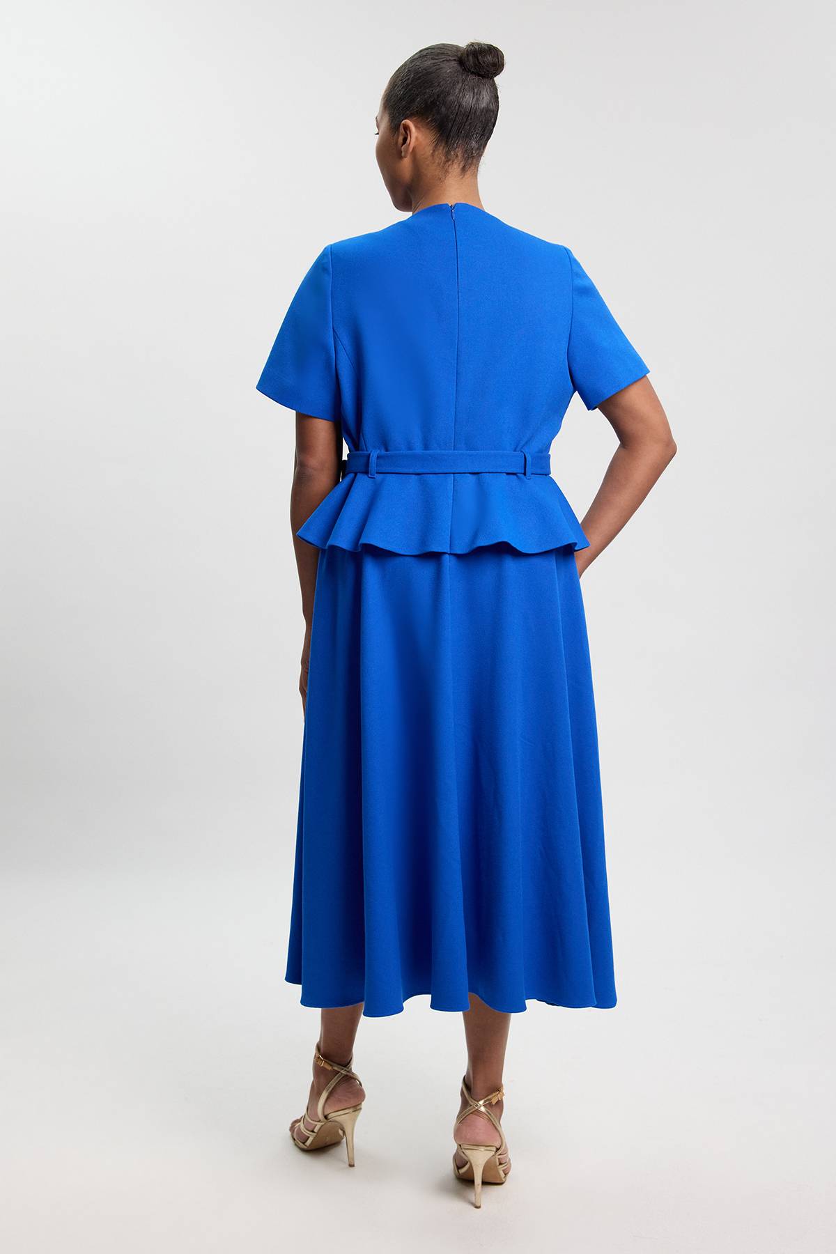 KarenMillen Robe Midi Grande Taille Structurée Cintrée Avec Ceinture