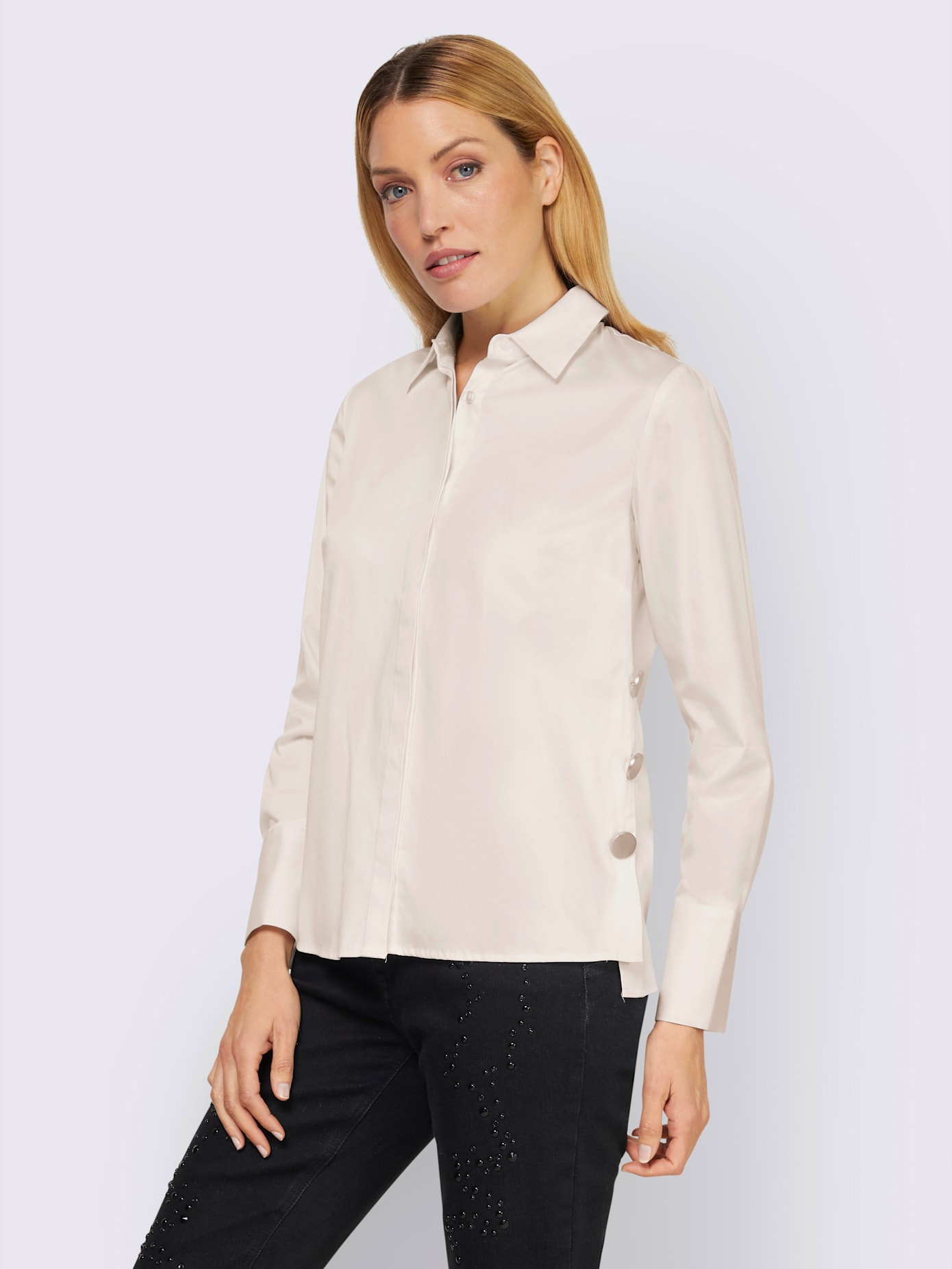 Chemisier patte de boutonnage invisible
