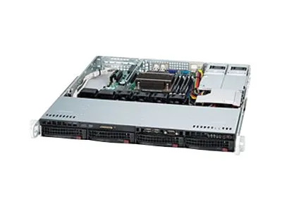 Supermicro SC813M FTQC-R407CB - Rack-monterbar 1U - ATX - SATA/SAS - hot-swap 400 Watt - sort