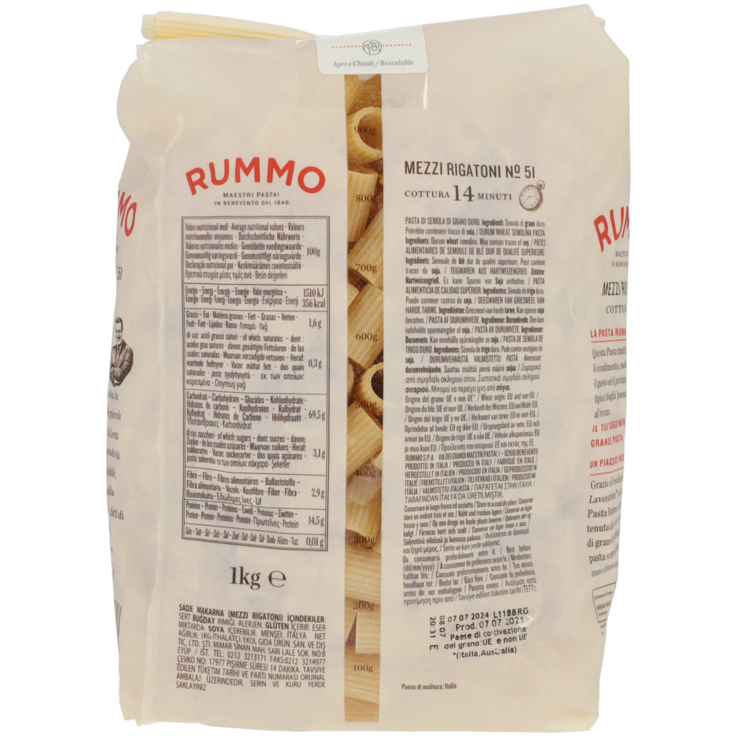Rummo Mezzi Rigatoni No.51