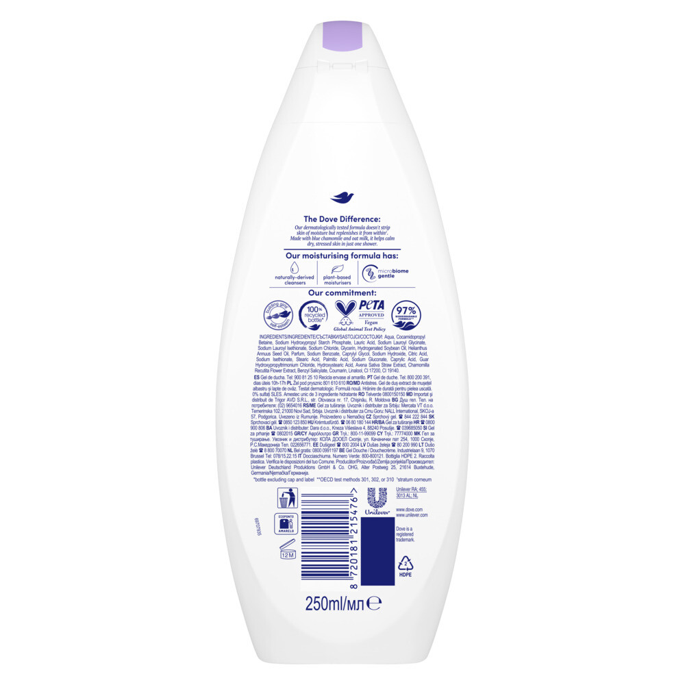 6x Dove Douchecrème Anti-Stress250 ml