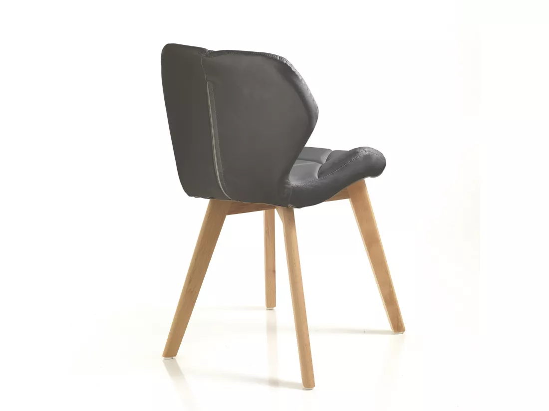 Lot de 2 fauteuils gris étincelant