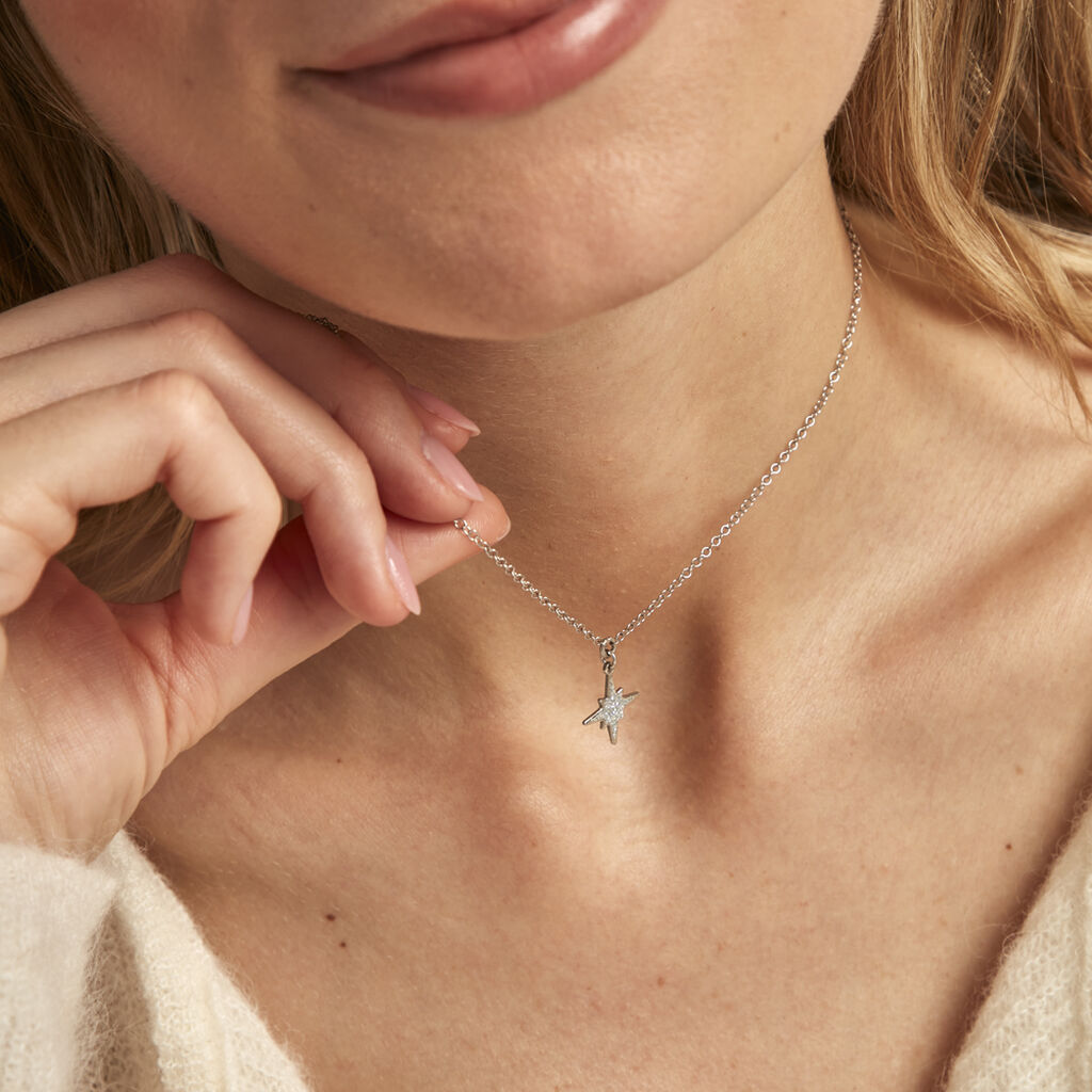 Collier Alcyone Argent Blanc