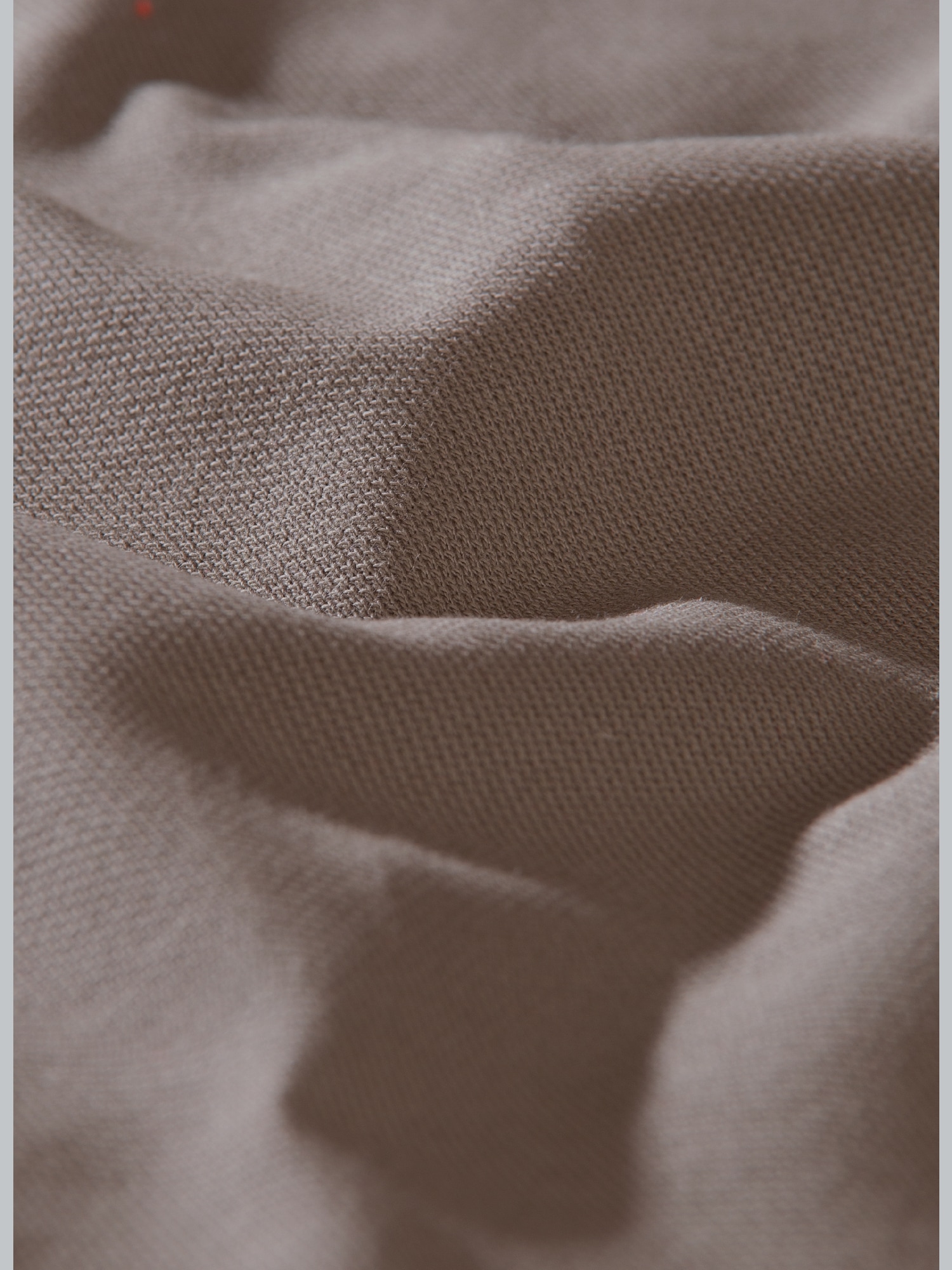 Poloshirt mit Reißverschluss Taupe