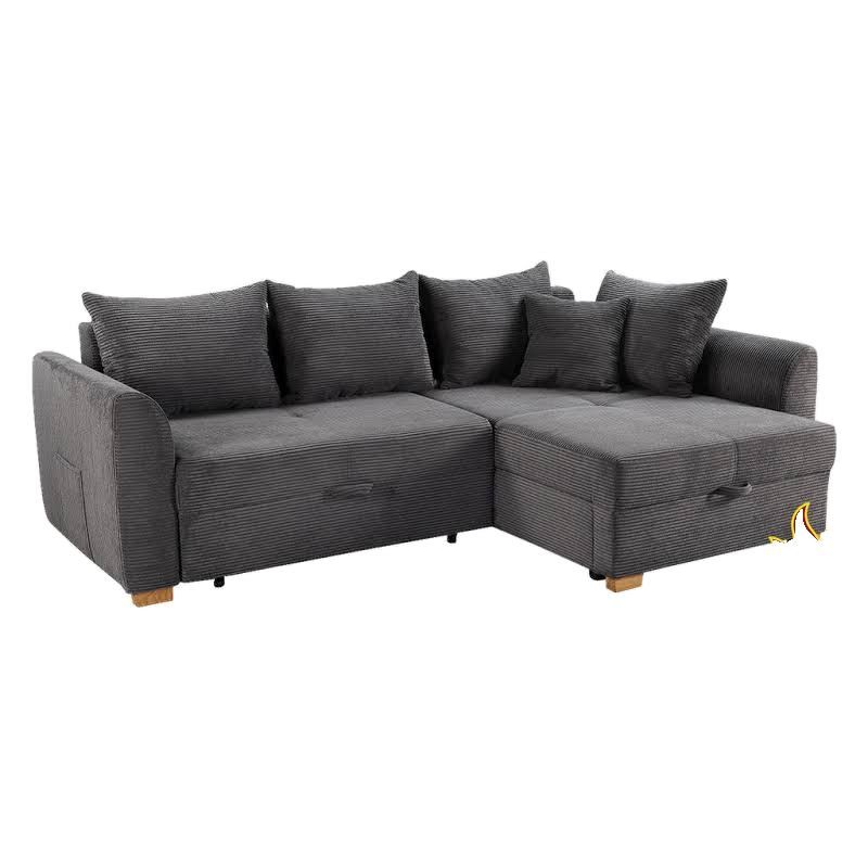 Ecksofa grau B/H/T