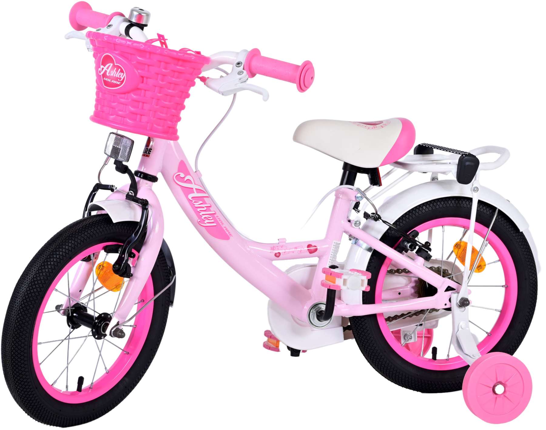 TPFSports Ashley Kinderfahrrad - Mädchen - 14 Zoll - Rücktritt + Handbremse - Weiß