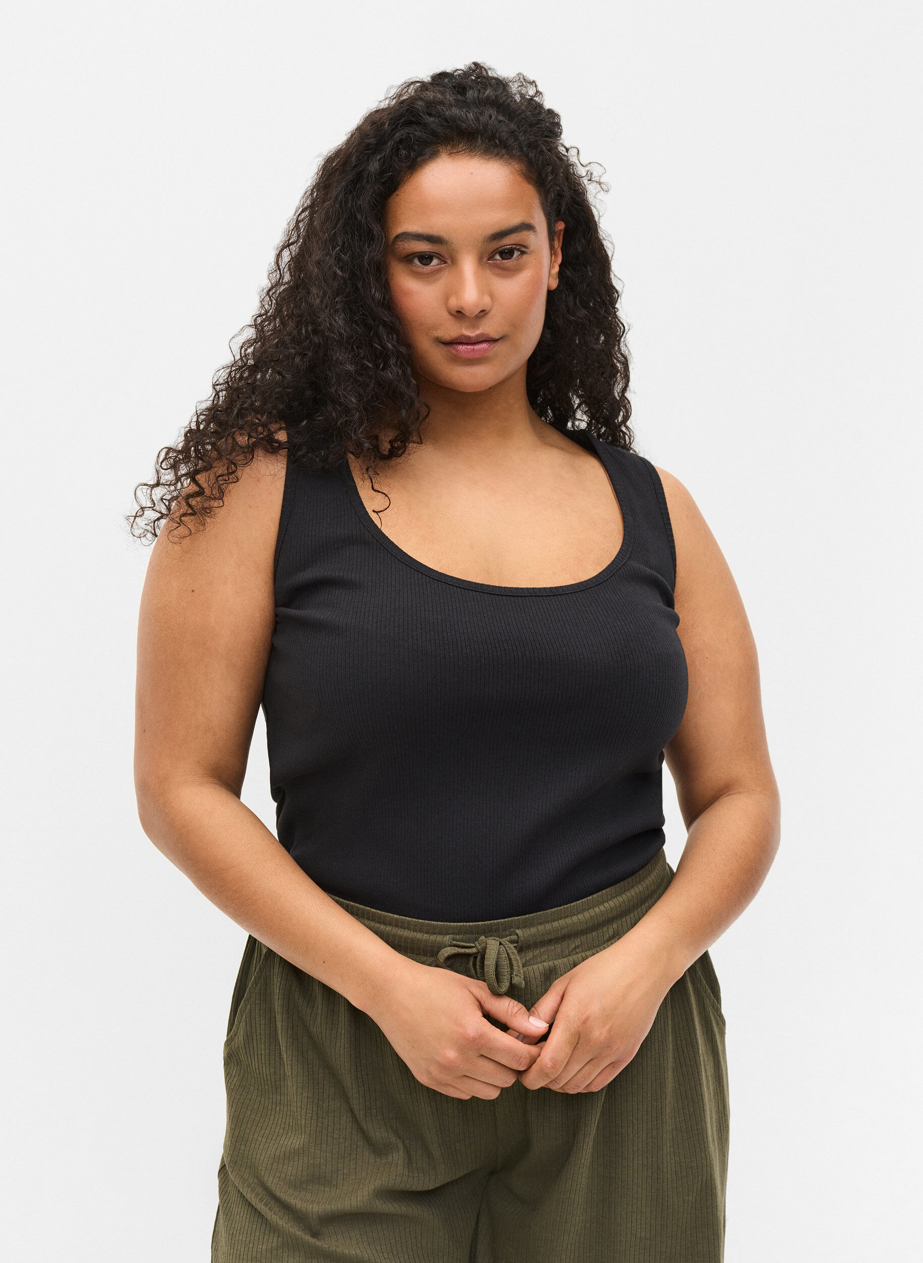 2-pak basis tanktop i rib