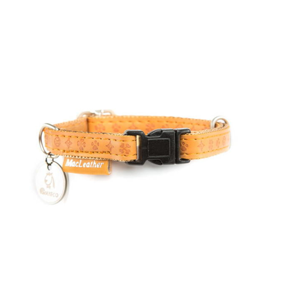 Coleira clássica marrom para cães MacLeather
