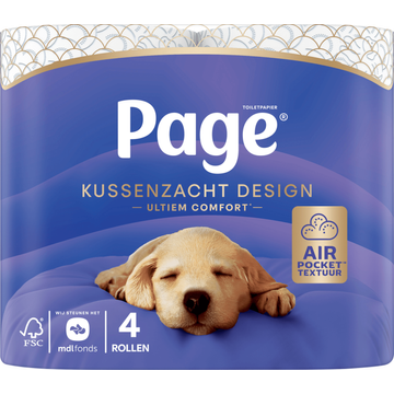 Page Kussenzacht Design Toiletpapier 4-rollen