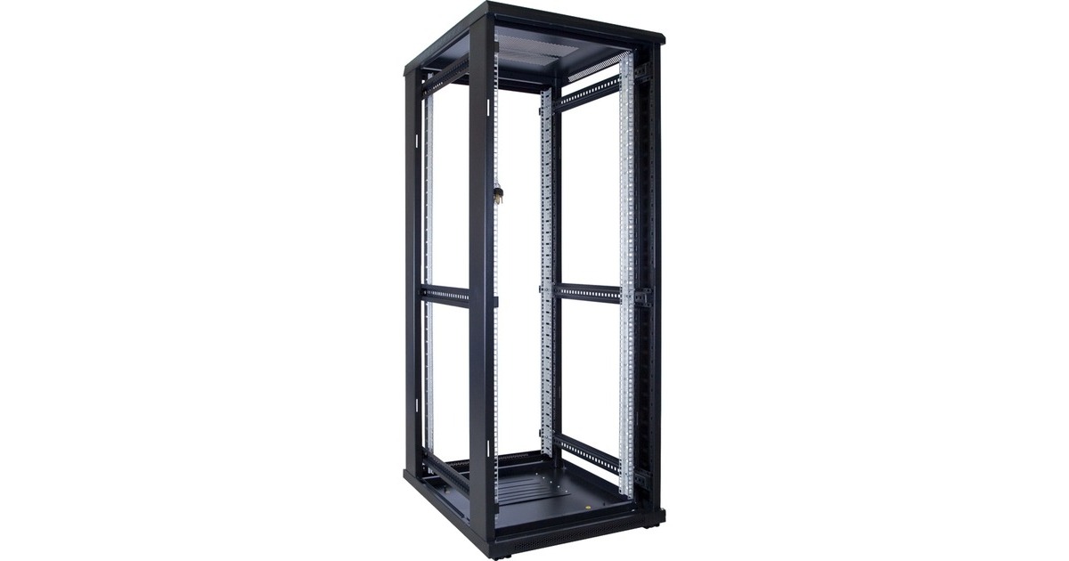 DSI32U serverkast met glazen deur - DS6832 server rack  (Zwart, 600 x 800 x 1600mm)