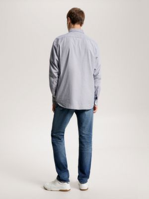 Camisa xadrez pied-de-poule de corte regular