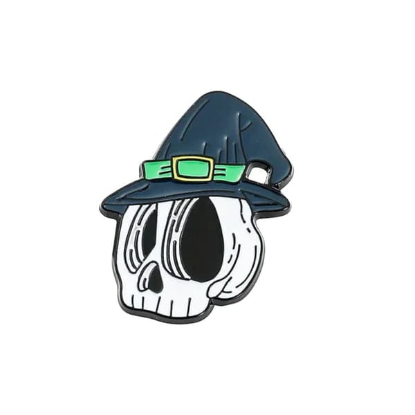 Brosje - Nål - Hodeskalle - Hatt
