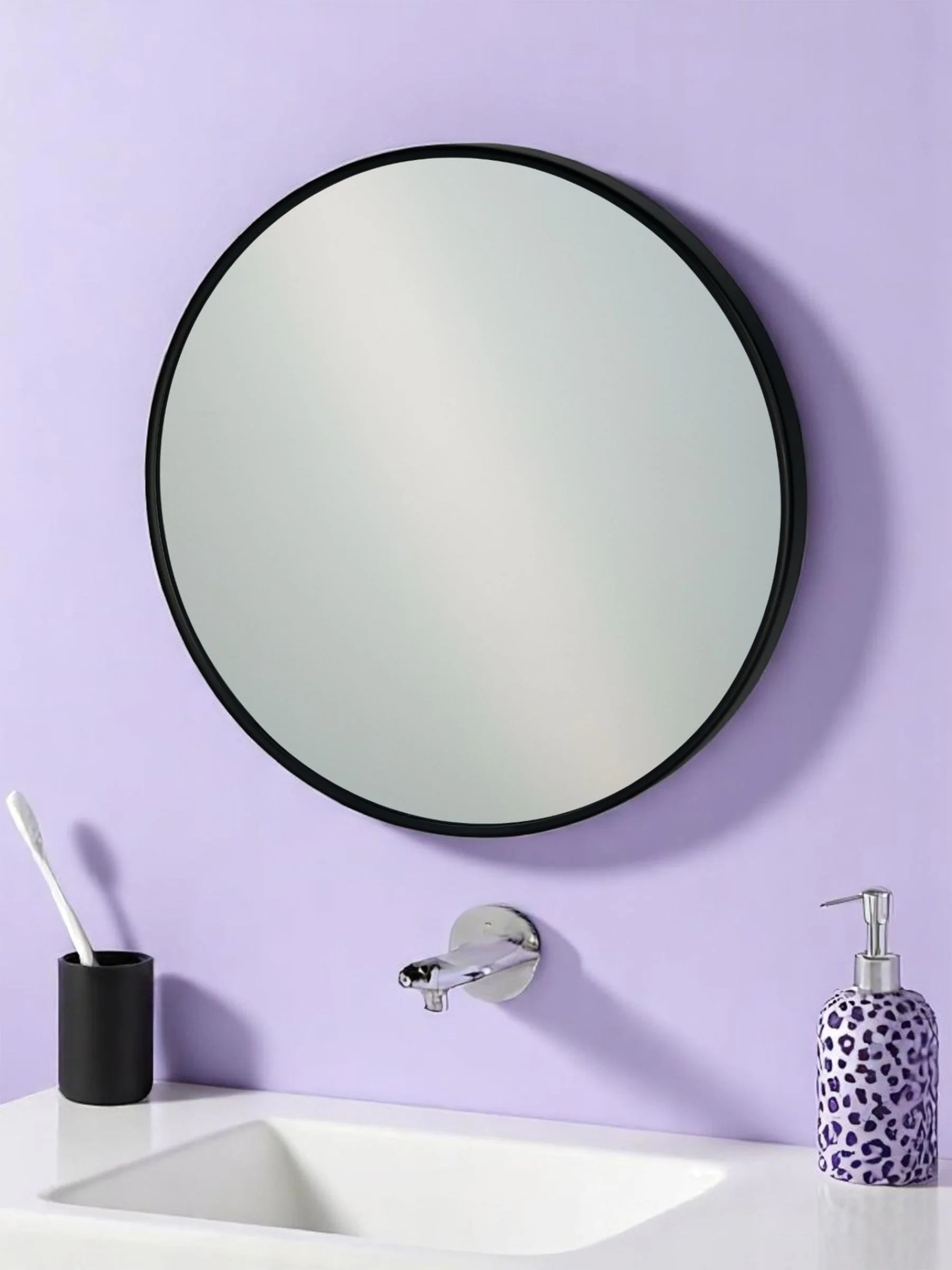 Showerdrape - Portobello ronde badkamerspiegel met metalen frame