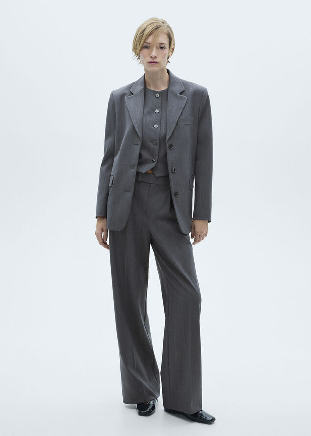 MANGO Pinstripe suit blazer 92