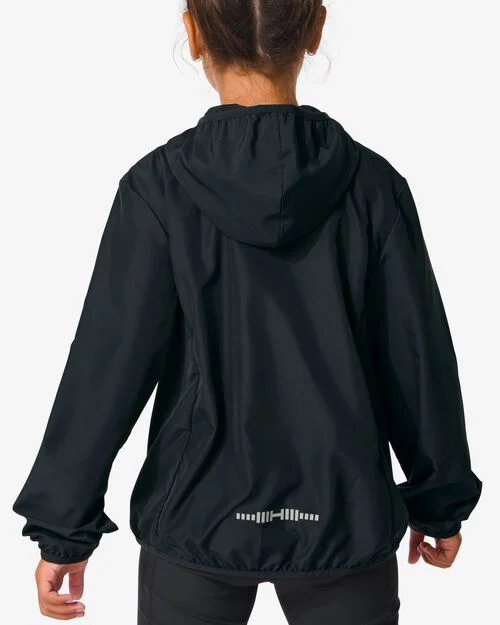 veste de sport coupe-vent enfant noir