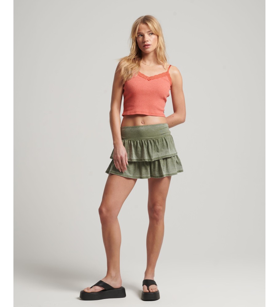 Minissaia verde Superdry anos 90
