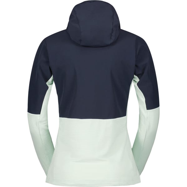 Sweat polaire SCOTT PULLOVER W'S DEFINED TECH HYBRID DARK BLUE/FRESH GREEN