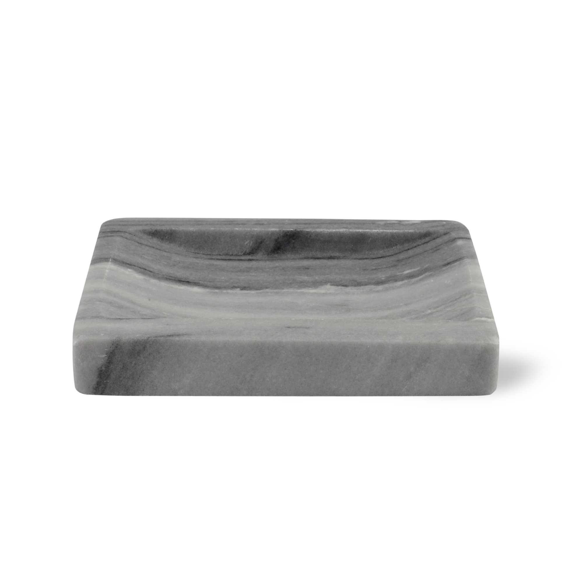 Seifenschale aus Marmor, grau, B 14 cm, L 10 cm, H 2 cm von fischer's lagerhaus