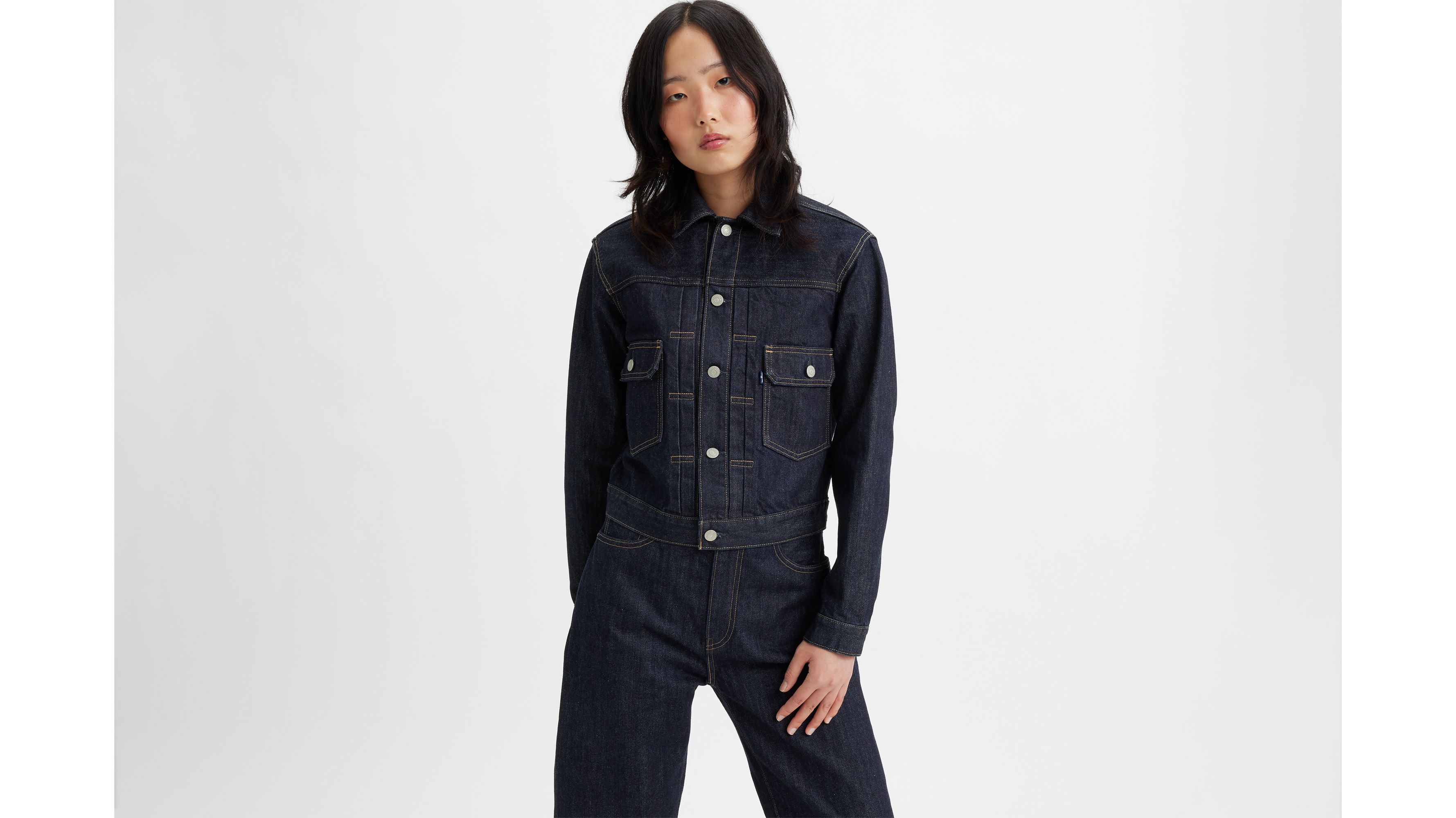 Veste Trucker classique Type II - Moj Type 2 Dark Rinse - Bleu