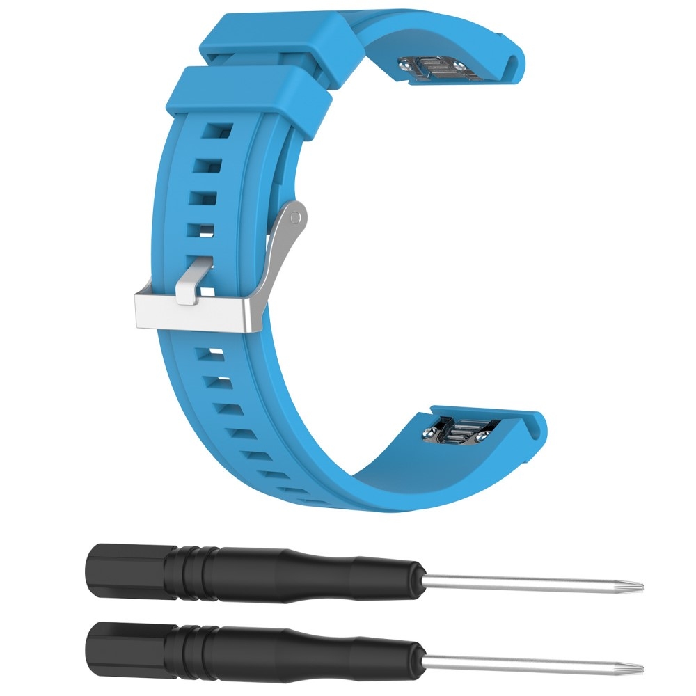 Garmin Fenix 6X / 6X Pro / 5X / 5X Plus / 3 / 3 HR / 3 Sapphire QuickFit Ersatz Silikon Sport Armband - Blau