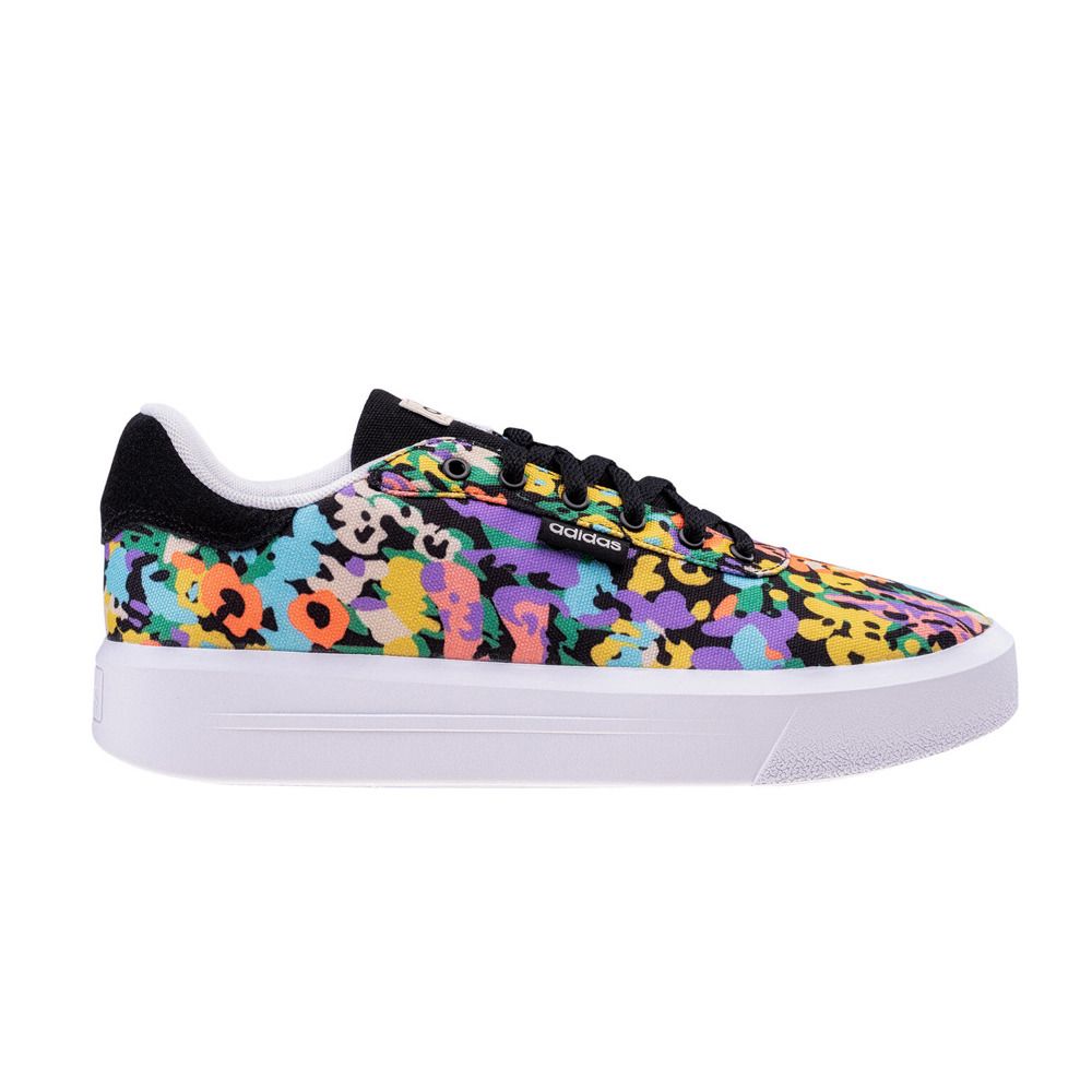 Adidas Performance COURT PLATFORM CLN - Sneakers Femme cblack/ftwwht/ecrtin