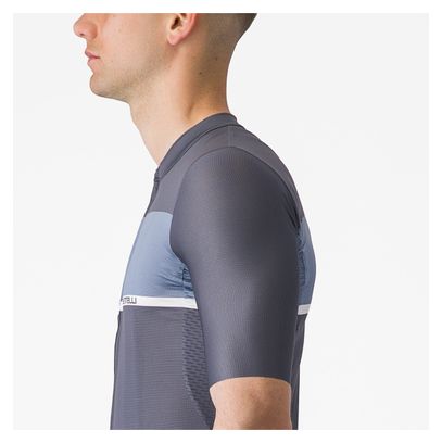 Maillot Manches Courtes Castelli Tradizione Bleu/Gris