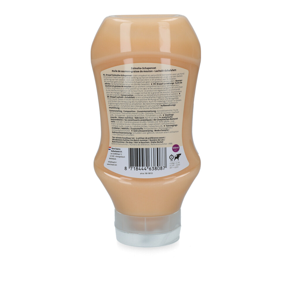 Braaaf Zalmolie en Schapenvet 500 ml