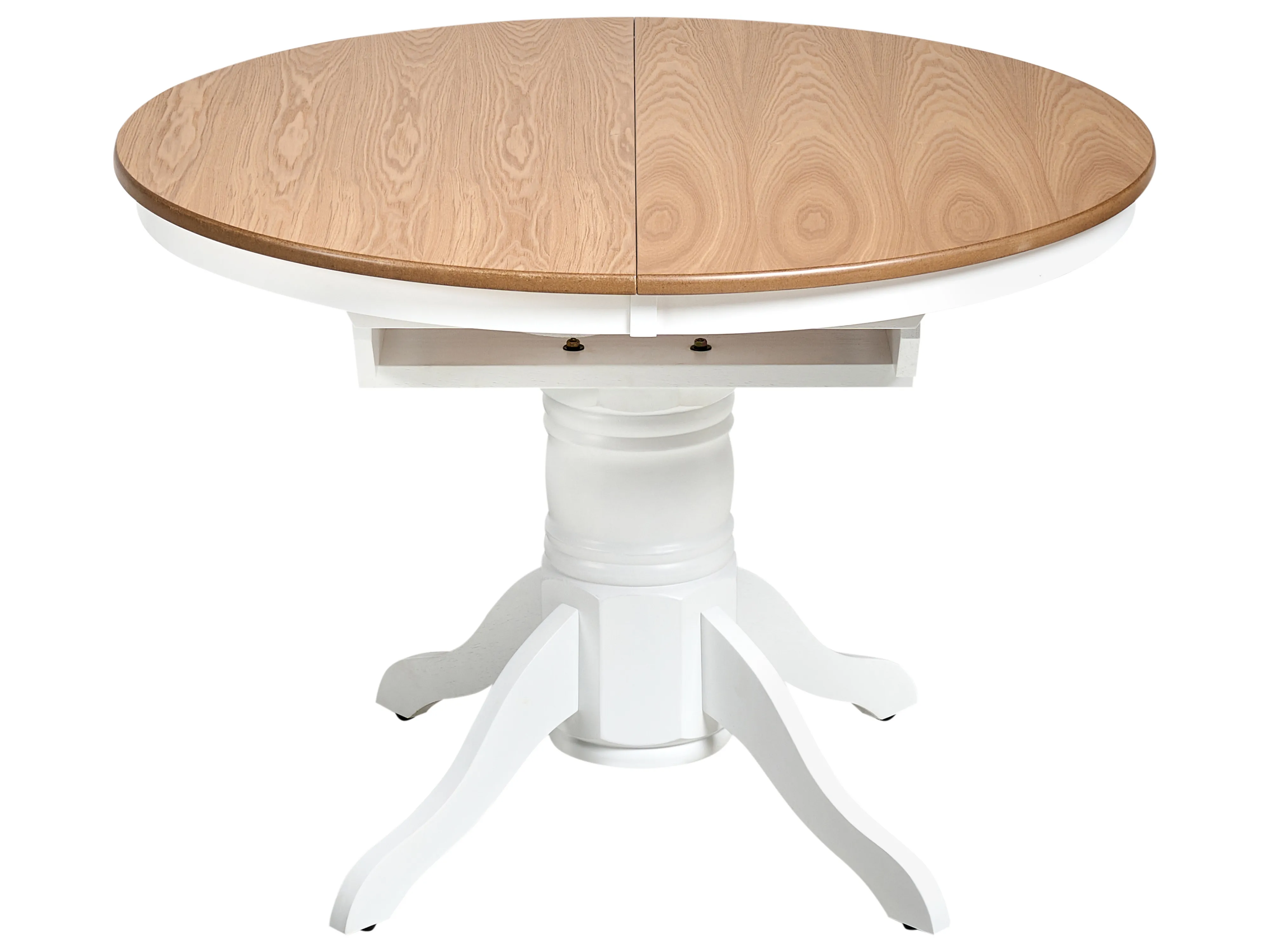 Eettafel uitschuifbaar AKRON Licht essenhout 106 cm Hout 106/150 cm