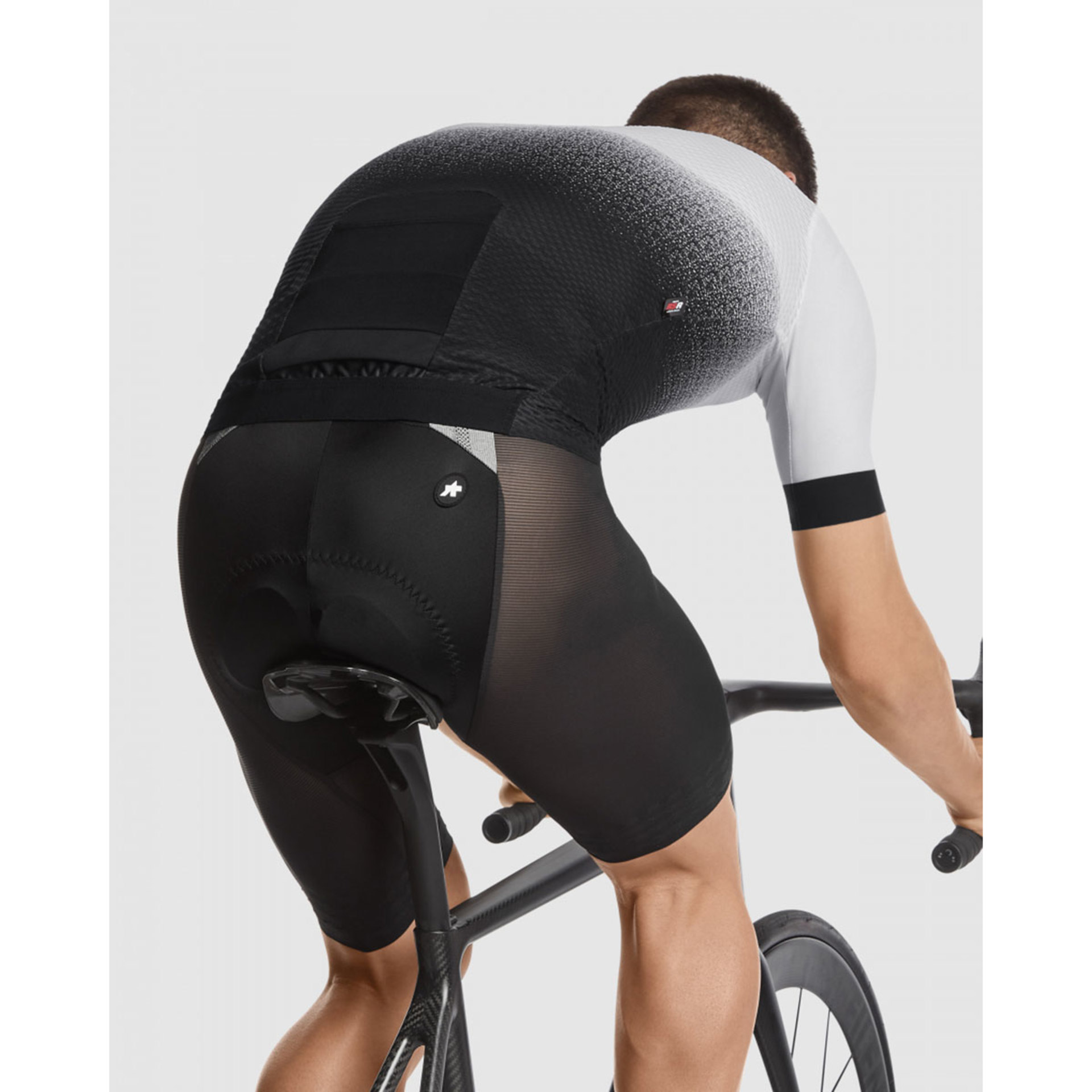 Assos Equipe RSR S9 Superleger Fietsshirt Korte Mouwen Wit/Zwart Heren