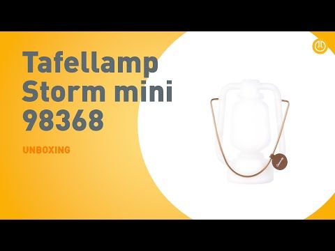 Tafellamp wit flame effect 22 cm - Storm Mini