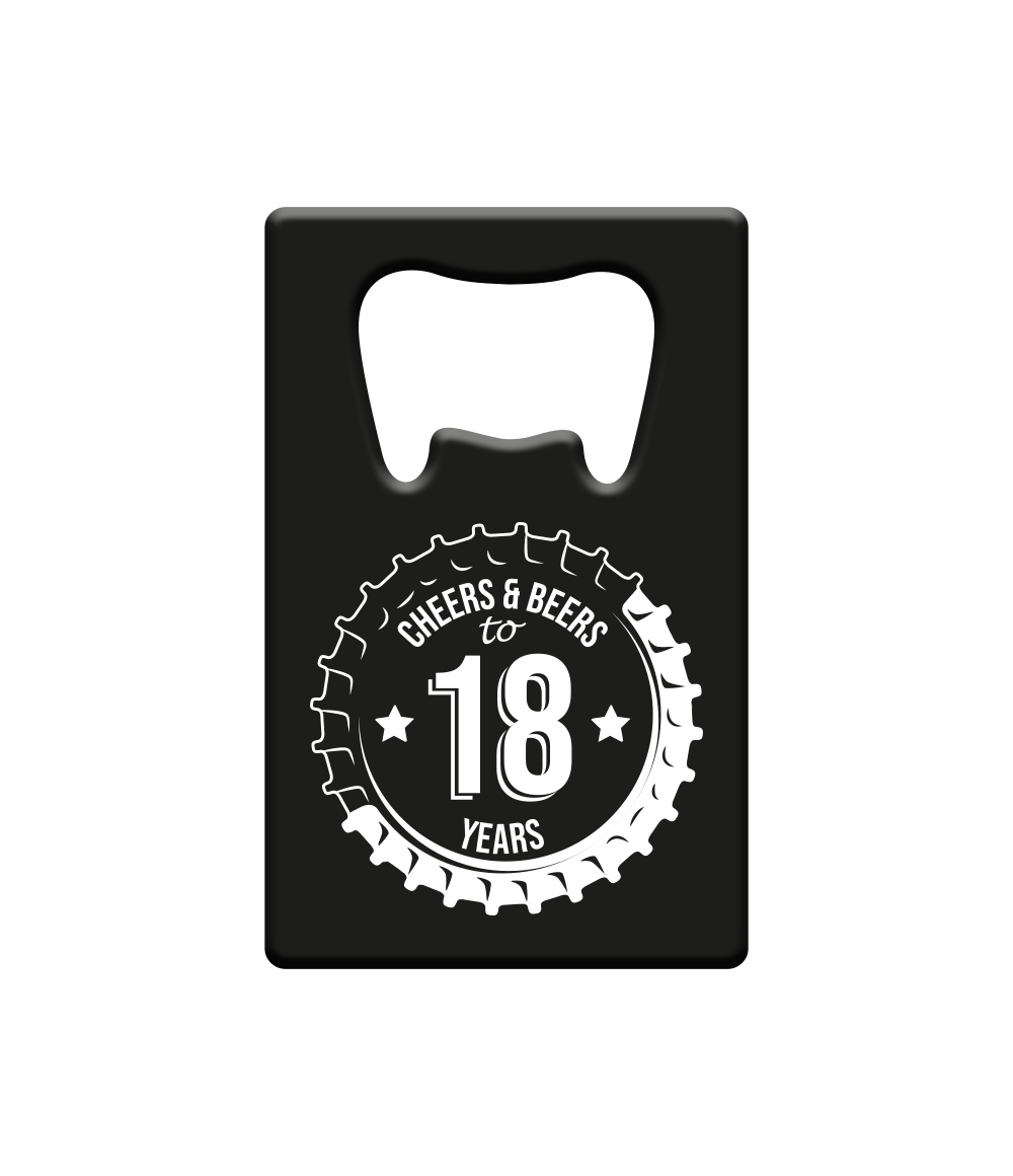 Bieropener 18 Jaar Cheers & Beers