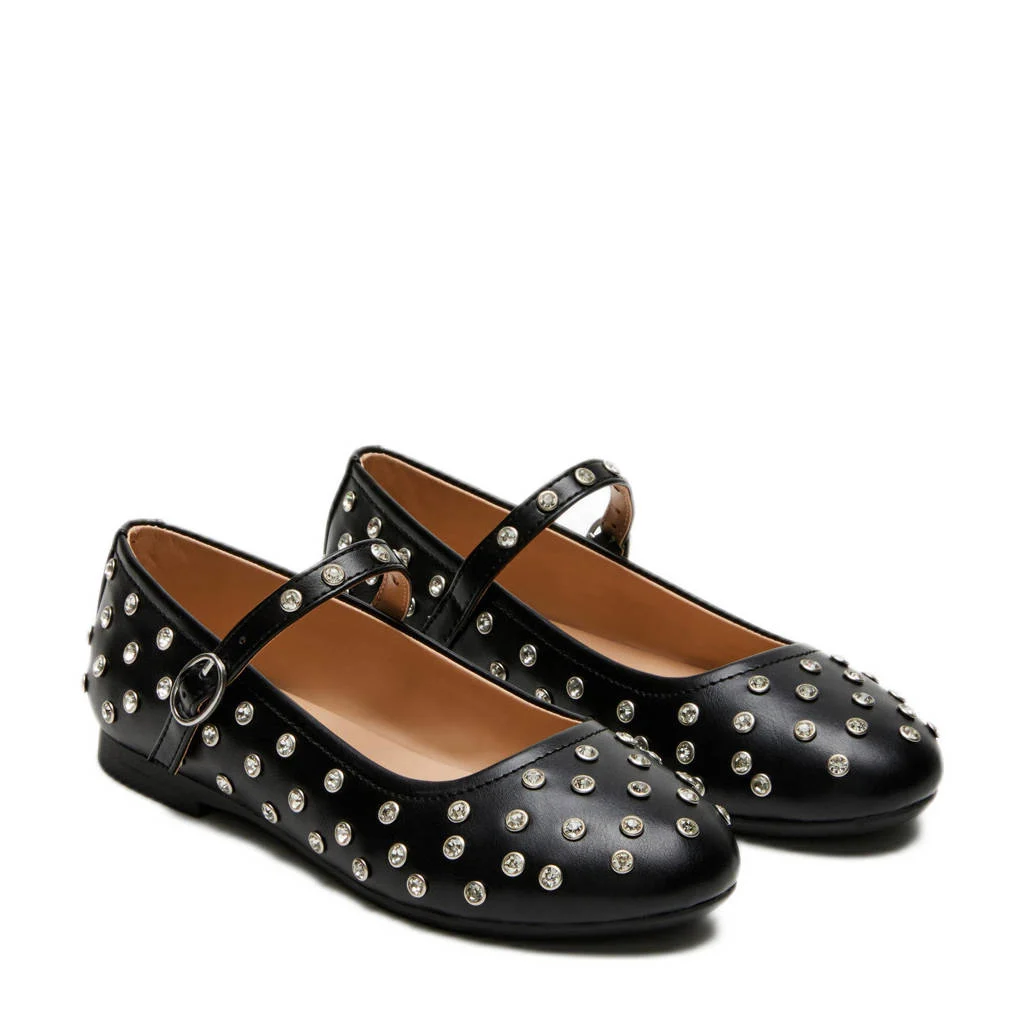 Steve Madden JVinetarballerina's zwart met studs