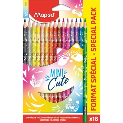 Maped Mini Cute - 18 Crayons de couleur
