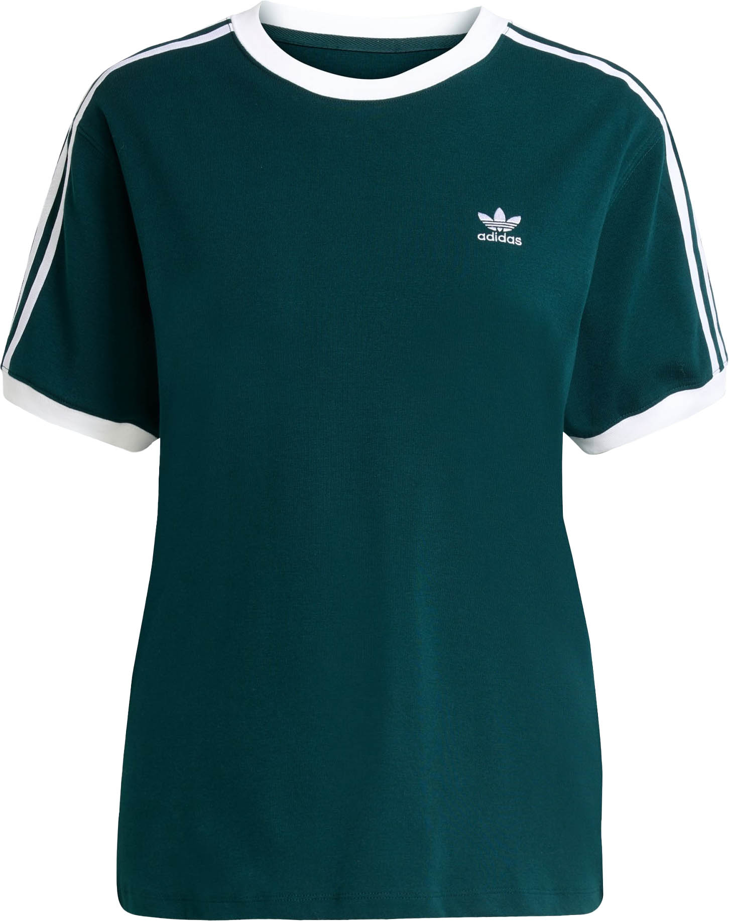 3-Stripes Tee Dame Aurora Ivy/White