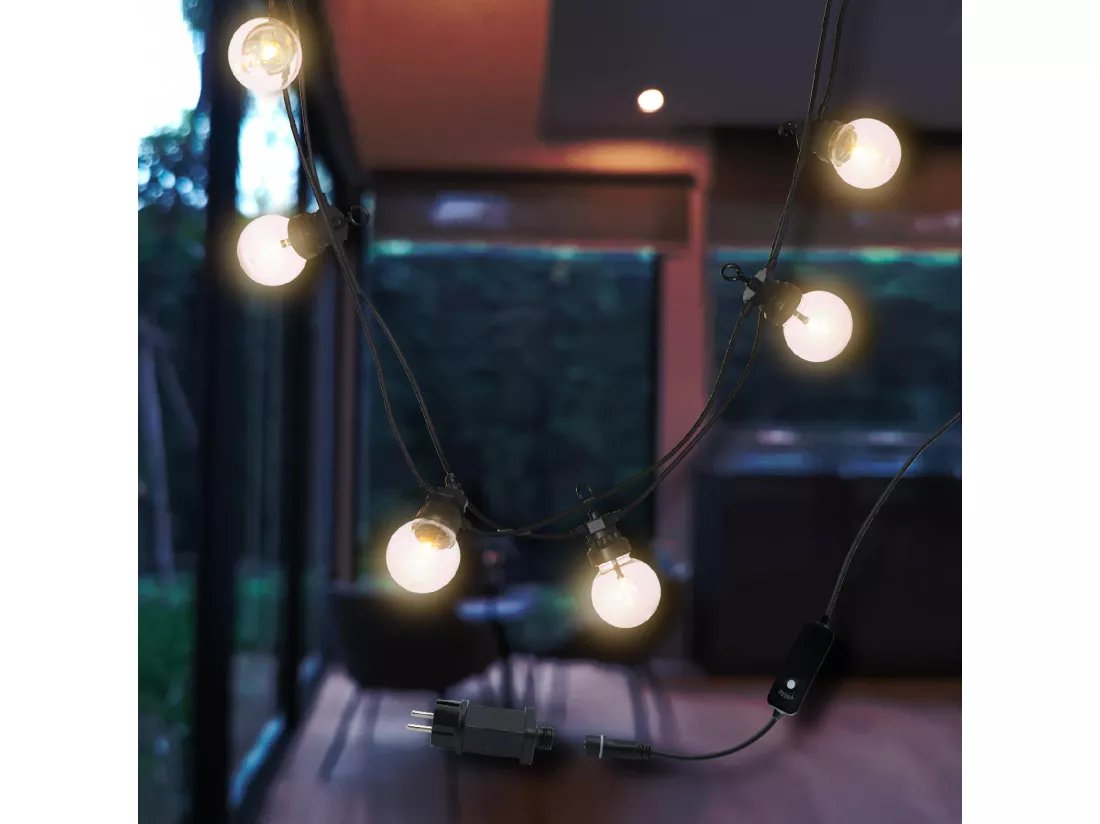 Guirlande lumineuse PARTY CLEAR 20 Noir Plastique 8.7 m