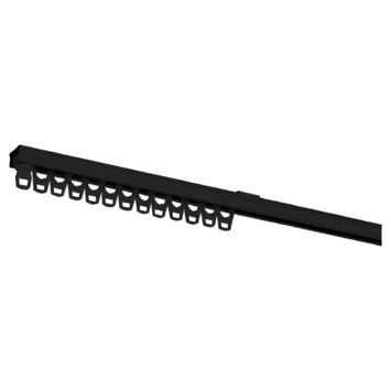 Intensions complete set uitschuifbare gordijnrail Plus zwart 110-200 cm