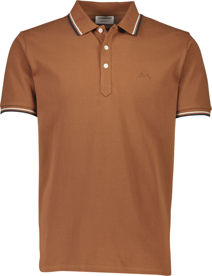 Lindbergh Polo shirt w. contrast piping Rød